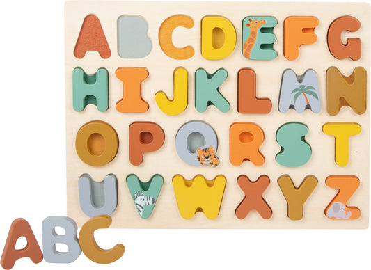 Houten ABC puzzel - Houten dieren puzzel - ABC spelenderwijs leren 