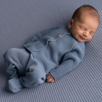 Newborn setje - maat 56 - 100% katoen - blauw